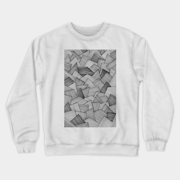 Zentangle Blocks - Black Lace Crewneck Sweatshirt by ElviraDraat